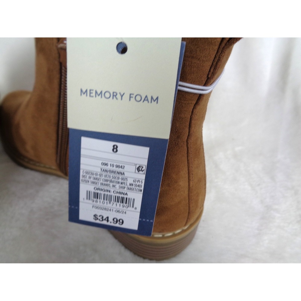 Universal Thread Womens Brown Ankle‎ Boots Size 8 Brenna Memory Foam Insole - Picture 7 of 8